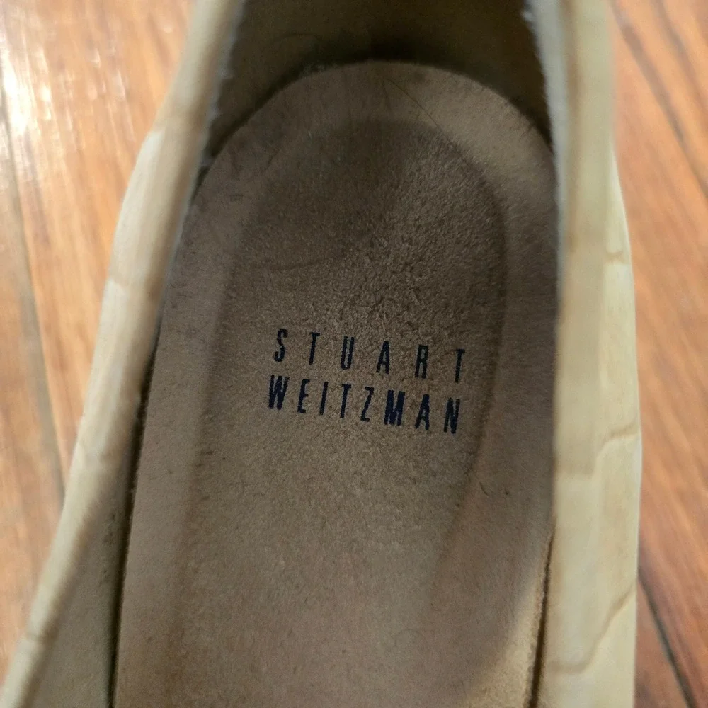 Stuart Weitzman Heel Womens 9 Tan Leather Pumps